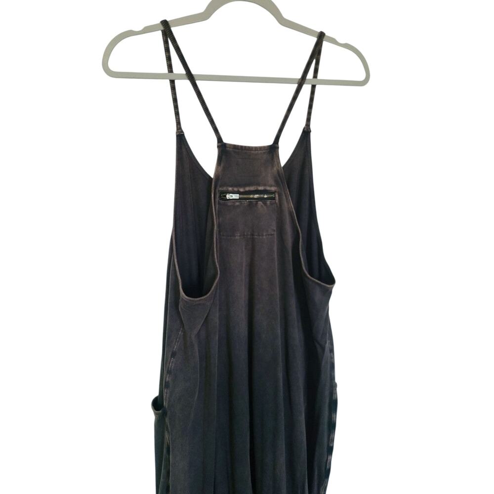 FP Movement Free People Hot Shot Onesie Washed Black Brown Medium M Jumpsuit - Picture 5 of 6